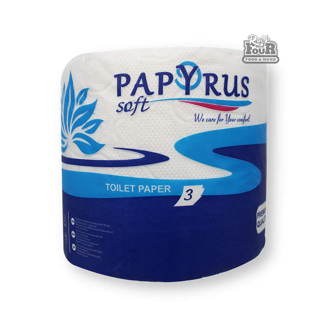 Զուգարանի թուղթ «Papyrus» եռաշերտ 1հատ